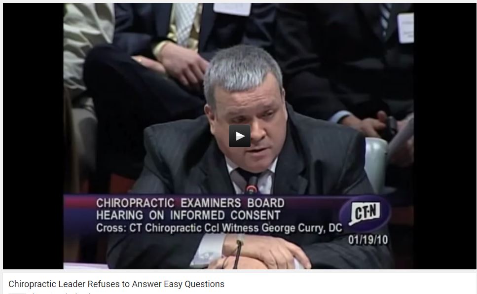 Chiropractic Leader Refuses to Answer Easy Questions