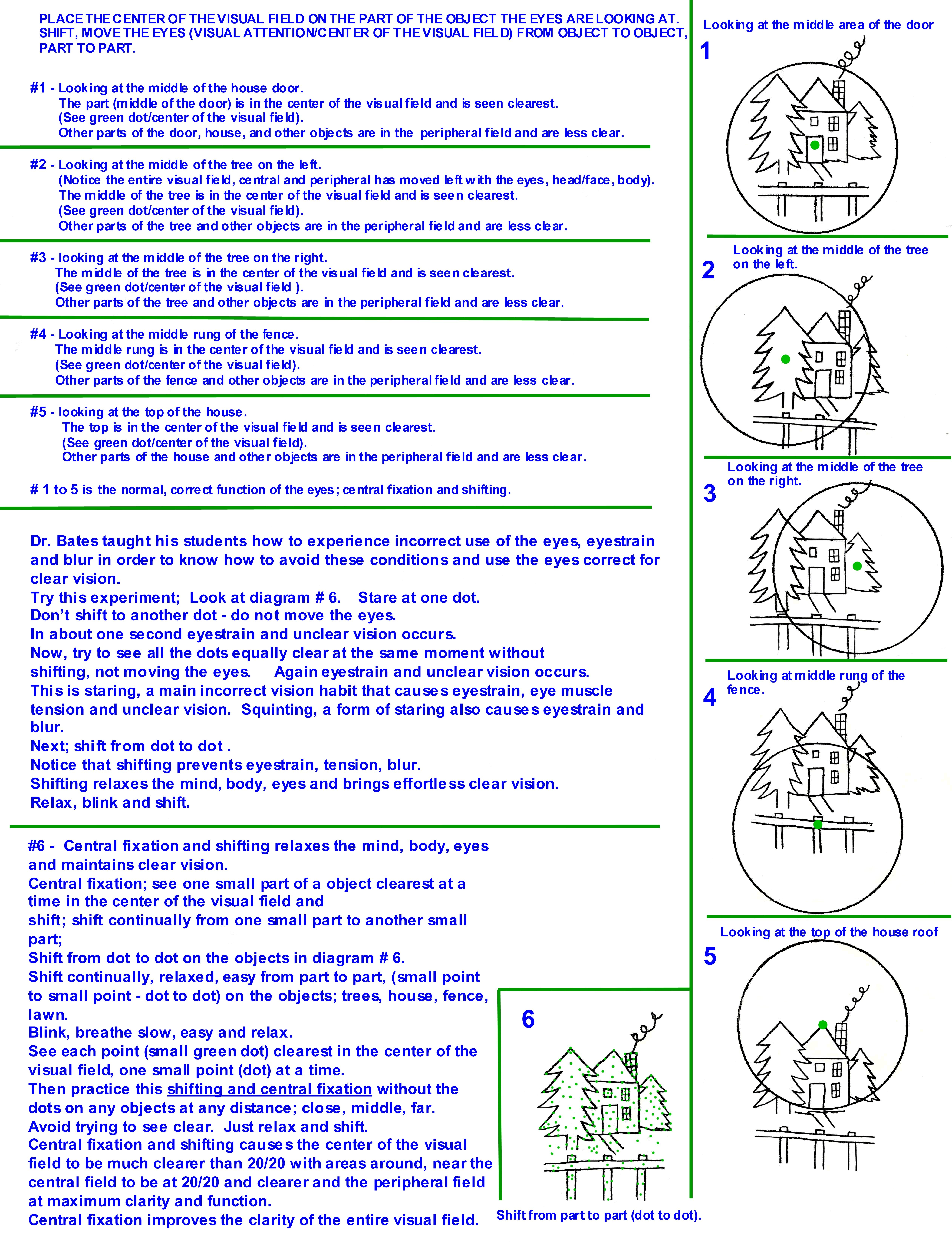 central fixation and shifting