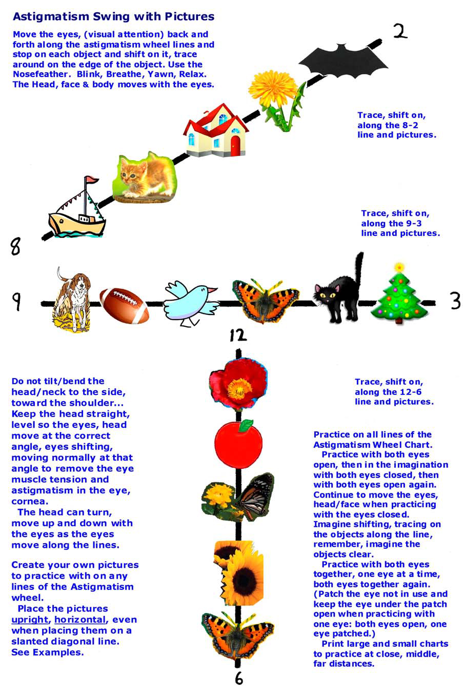 Astigmatism Chart - Tracing, Shifting, Swings 1